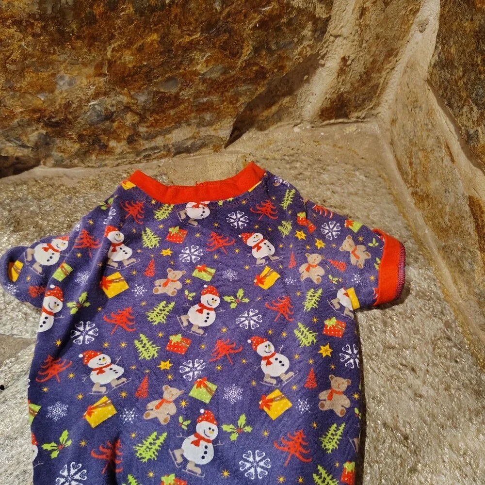 Dogs Christmas Dog Cat Pajamas Shirt Top Size Medium